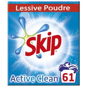 Palette de Lessive en poudre active clean 61 lavages – SKIP